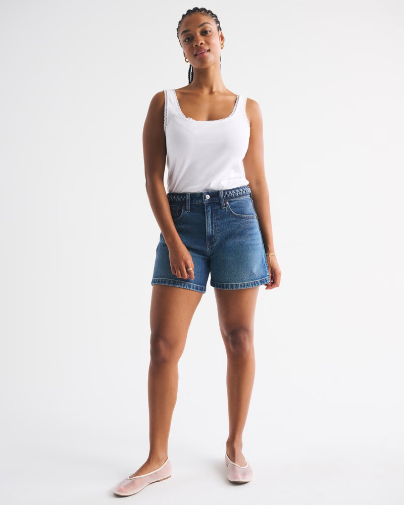 Curve Love High Rise Dad Short | Abercrombie & Fitch (US)