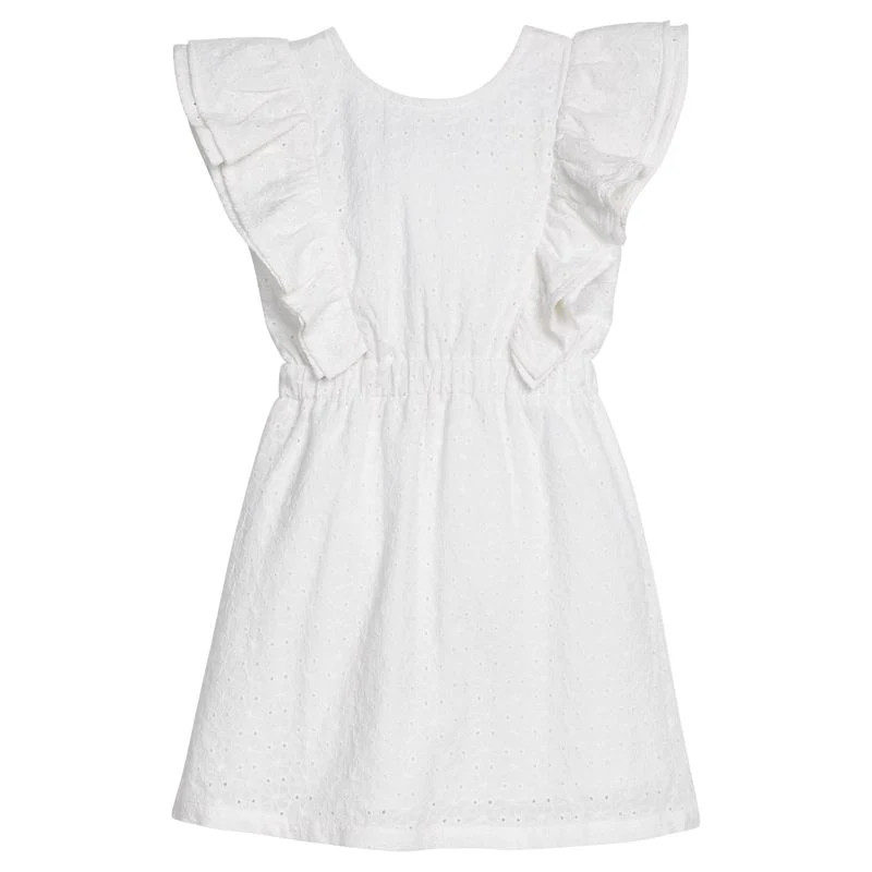 BISBY Sadie Dress- White Embroidery | JoJo Mommy