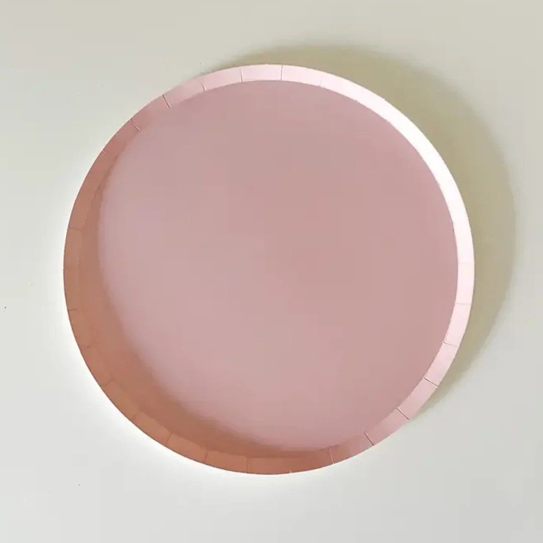 Classic Pink Large Paper Plates | Ellie and Piper