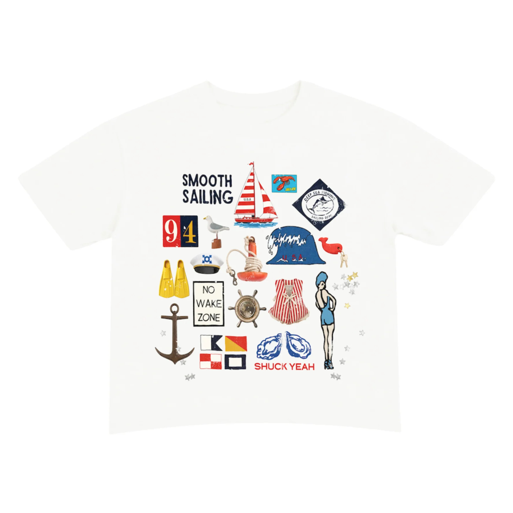 Summer Sailing Charms™ Cropped Boxy Tee | Shop Kristin Jones