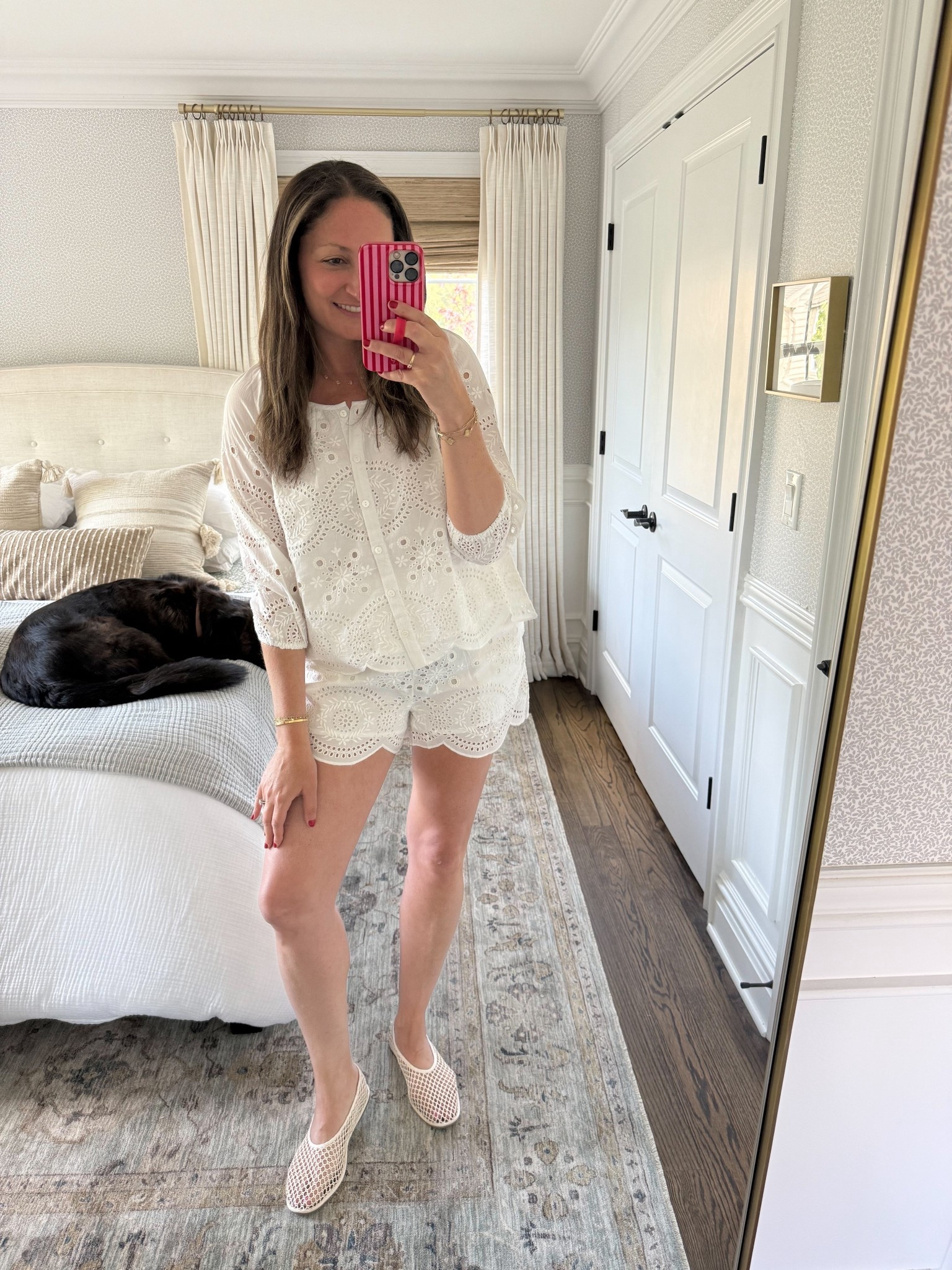 The prettiest eyelet set from Marea that I’ll be wearing all spring and summer long! Love this as a set but I’ll also be pairing the top with jeans and the shorts with a cozy tee. Sure to sell out! I’m wearing a size small in both… 

#LTKdayinmylife #LTKSeasonal #LTKootd