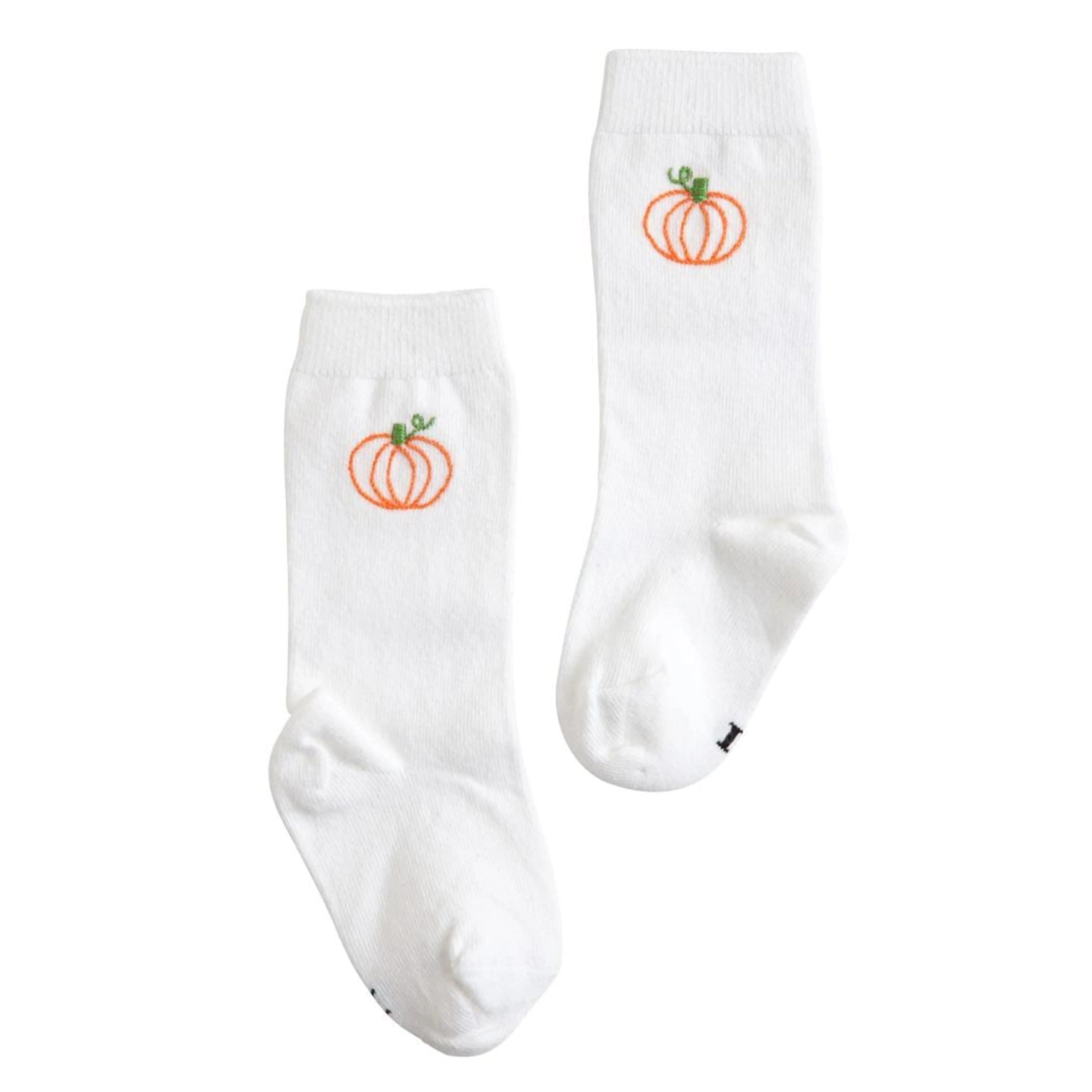 Little Girl and Boy Pumpkin Knee High Socks | Little English