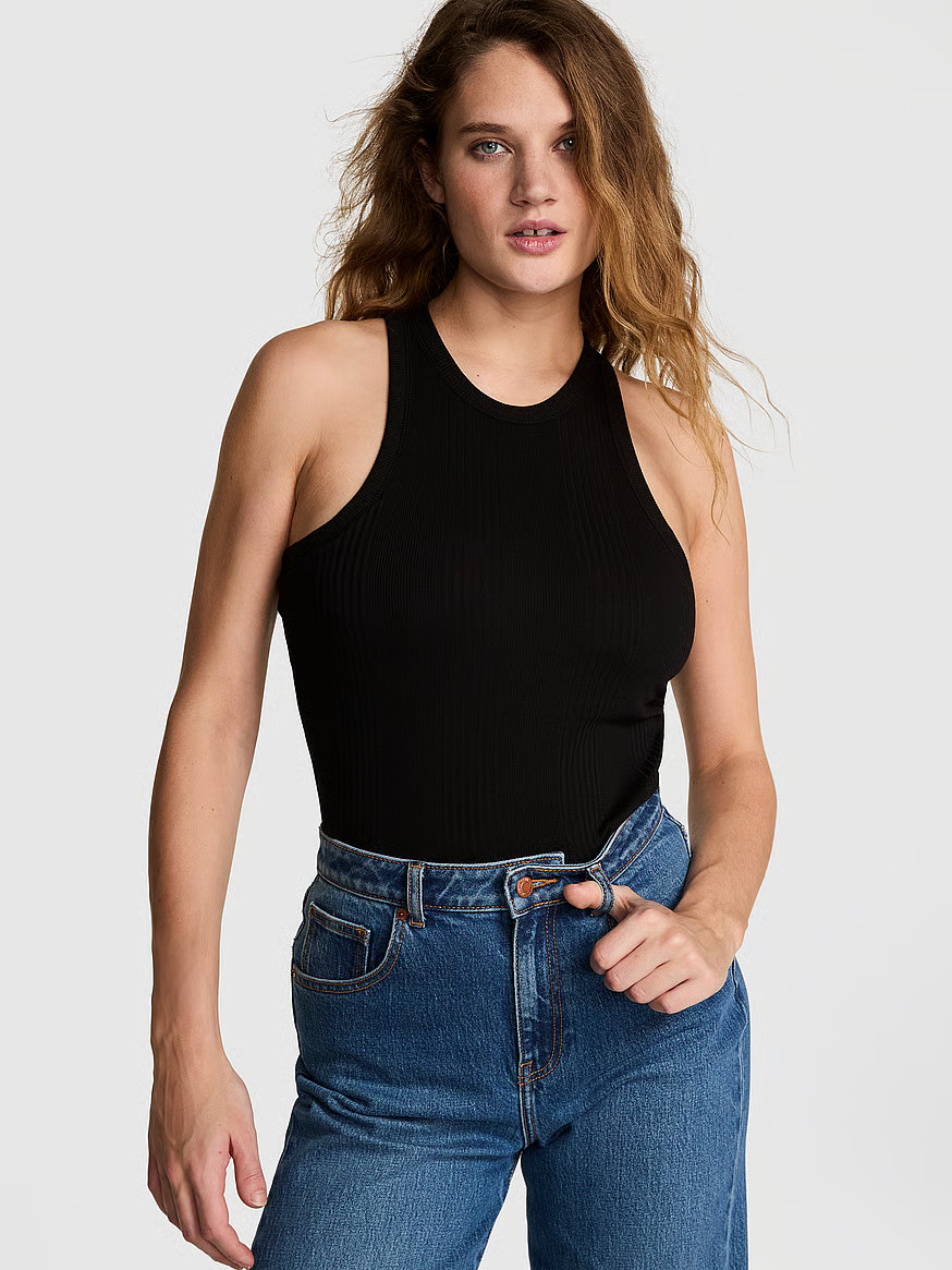 Buy Multi Rib Tank Top, Wild Rose - Order Tops online - PINK US | Victoria's Secret (US / CA )