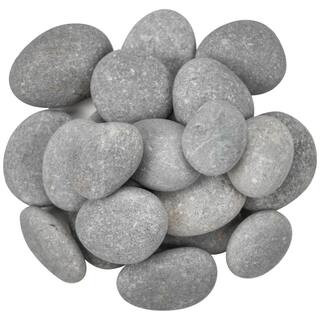 Nile Gray 0.5 cu. ft. per Bag (1 in. to 2.5 in.) Bagged Landscape Pebbles (1 Bag/0.5 cu. ft.) | The Home Depot