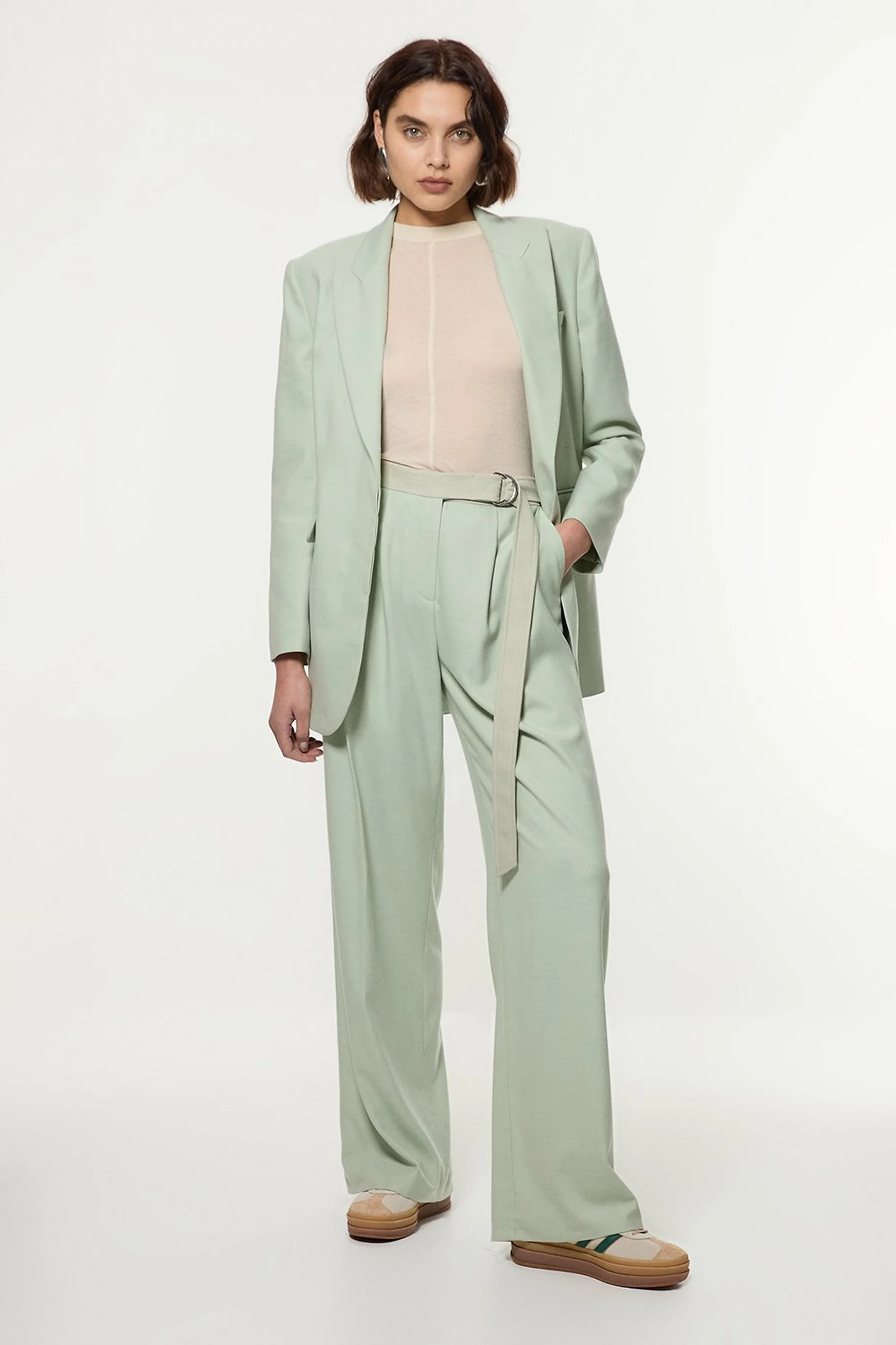 Soft Tailored Wide Leg Pants | Karen Millen | Karen Millen US