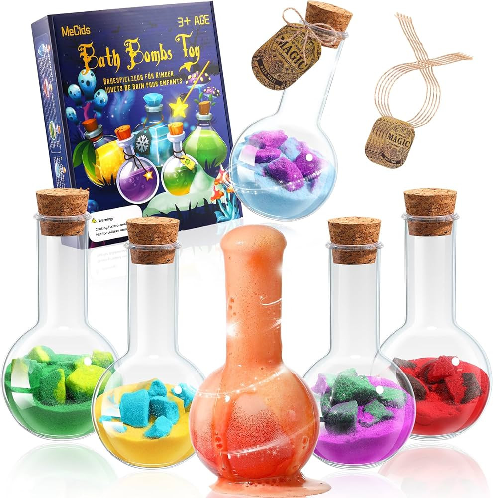 MeCids Magic Potion Bubble Bath Bombs for Kids - Safe & Non-Toxic Bath Color Tablets Bath Potions... | Amazon (US)