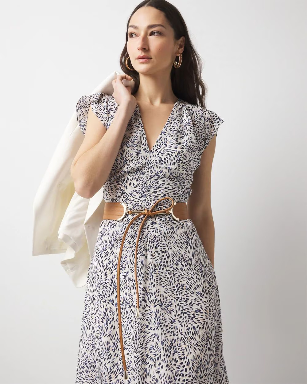 Ruched Midi Dress | White House Black Market