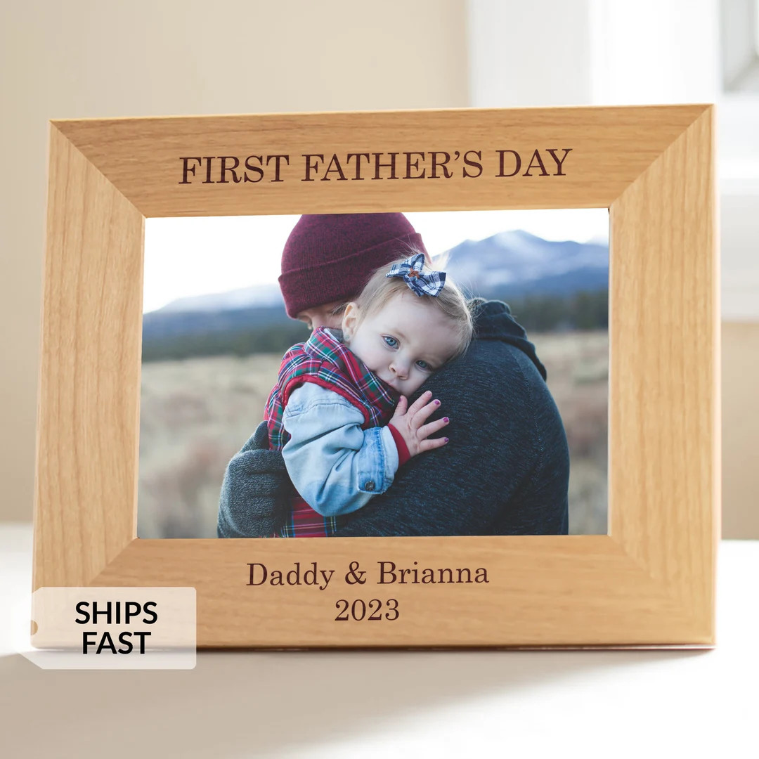 Personalized First Father's Day Picture Frame by Lifetime Creations: New Dad Father's Day Gift, G... | Etsy (US)