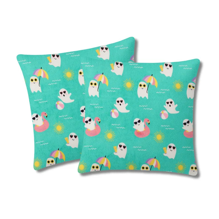 Summerween Plush Throw Pillow, Summer Patio Pool Super Cute Soft Halloween Throws for Bed Living ... | Walmart (US)
