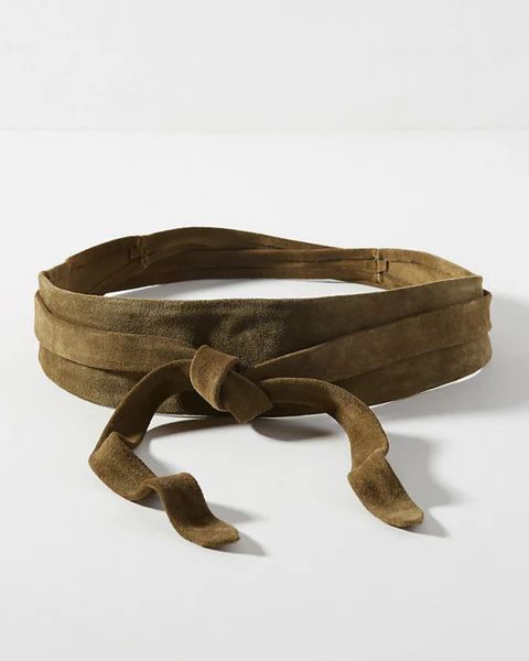 Wrap Suede Leather Belt - Army | ADA Collection