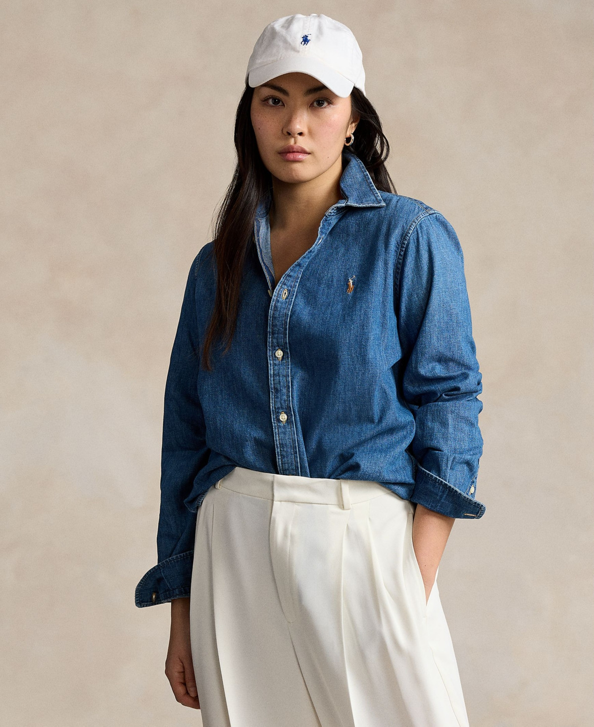 Polo Ralph Lauren Women's Slim-Fit Denim Shirt - Merced Wash | Macy's