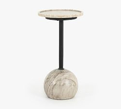Brunswick Round Marble Accent Table (10") | Pottery Barn (US)