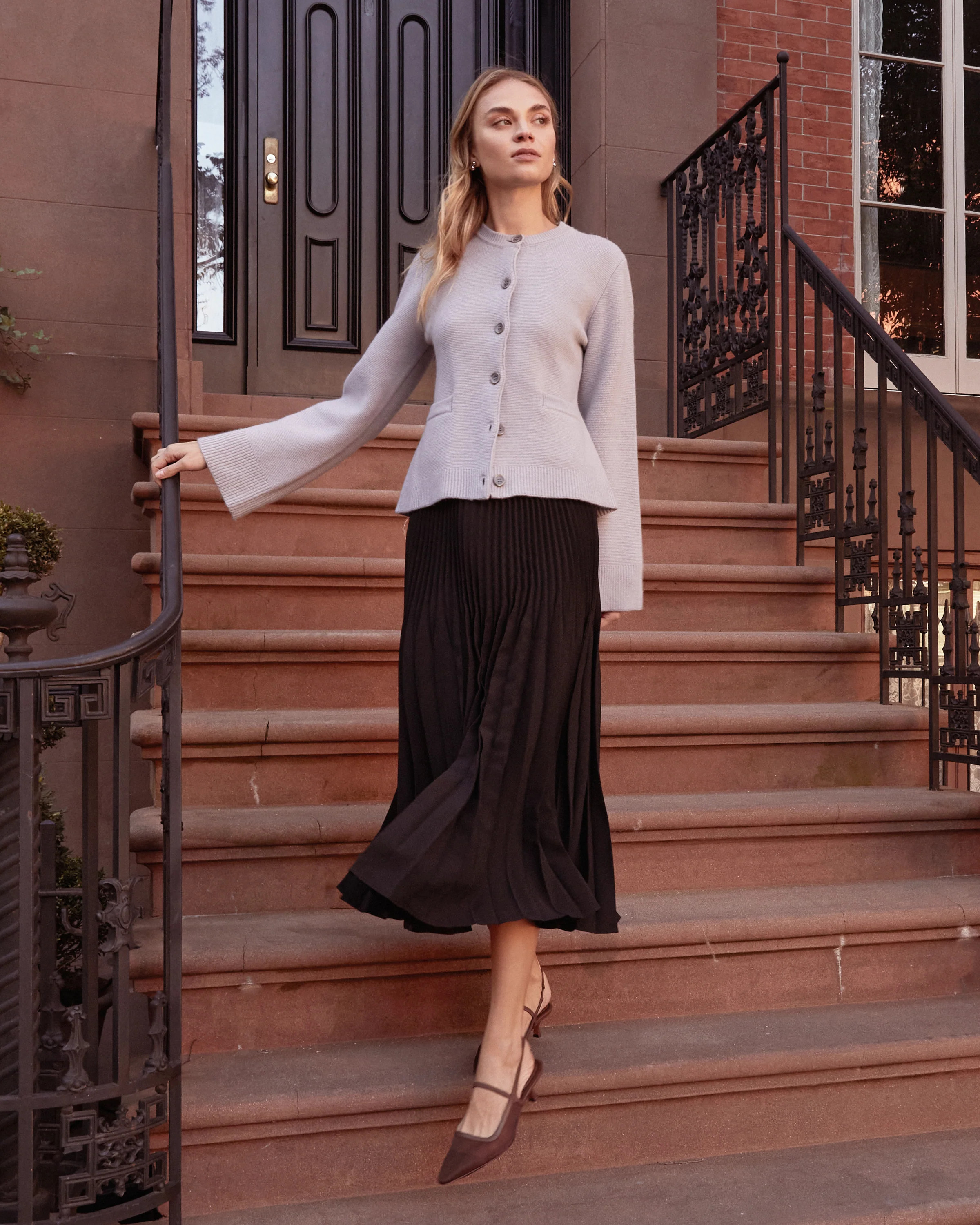 Averie Wool-Cashmere Cardigan - GREY / M | Few Moda