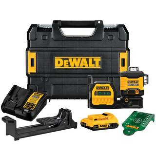 20V/12V Lithium-Ion Cross-Line Laser Level Kit, (1) 2.0Ah Battery, Charger, and Case | The Home Depot