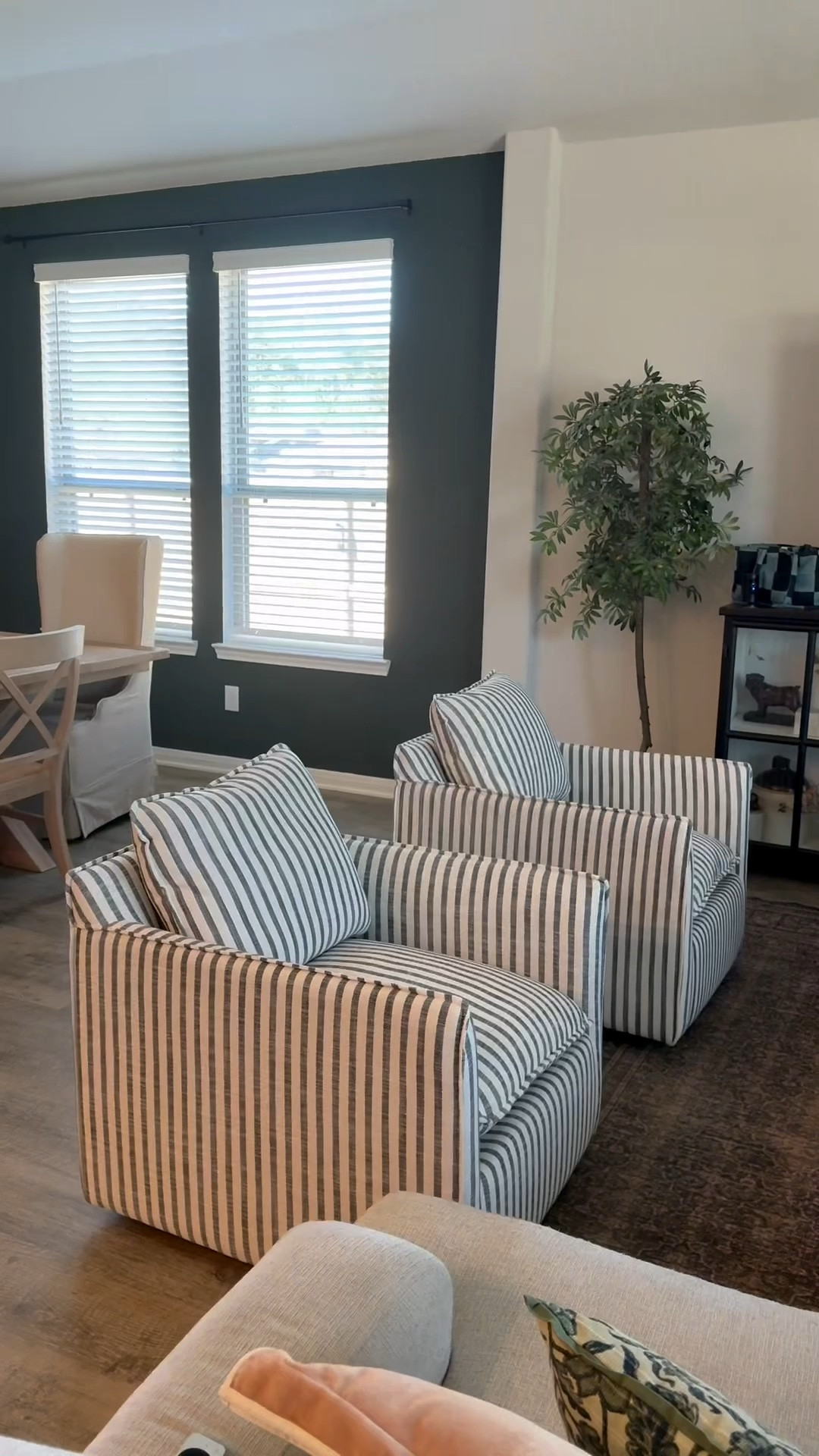 Stripped chairs | two chairs | swivel chairs | accent chairs 