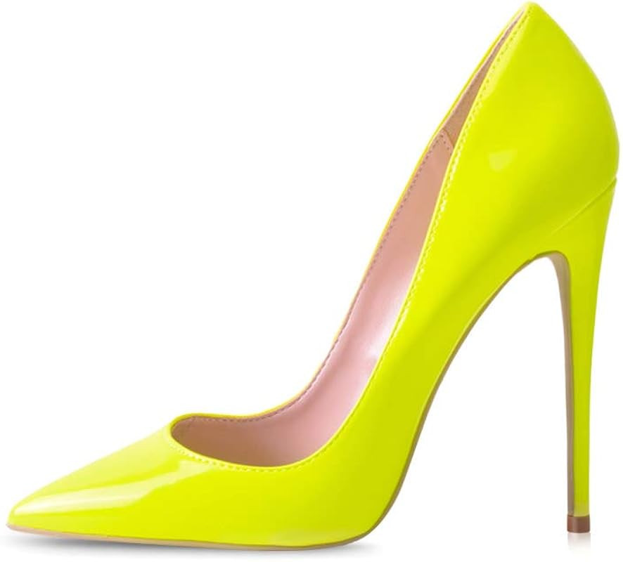 Elisabet Tang Women Pumps, Pointed Toe High Heel 4.7 inch/12cm Party Stiletto Heels Shoes | Amazon (US)