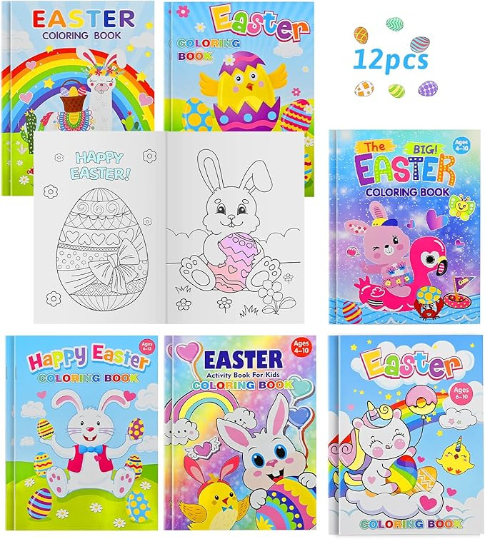 12 Pack Easter Coloring Books for Kids-Easter Day Activity Books for Boys and Girls Ages 2-12, Ea... | Amazon (US)