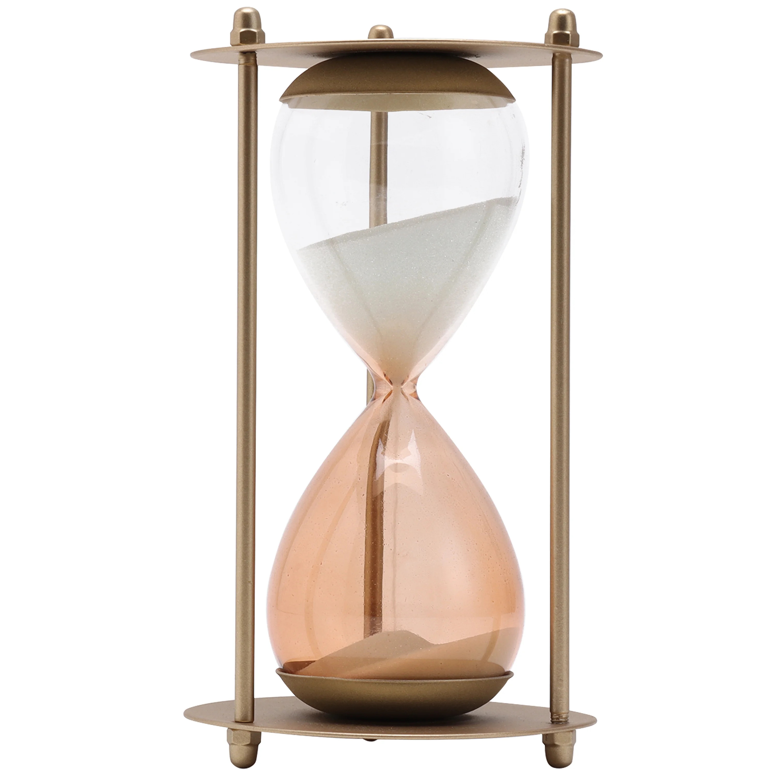 7" Gold Metal and Glass Decorative Tabletop Hour Glass | Walmart (US)