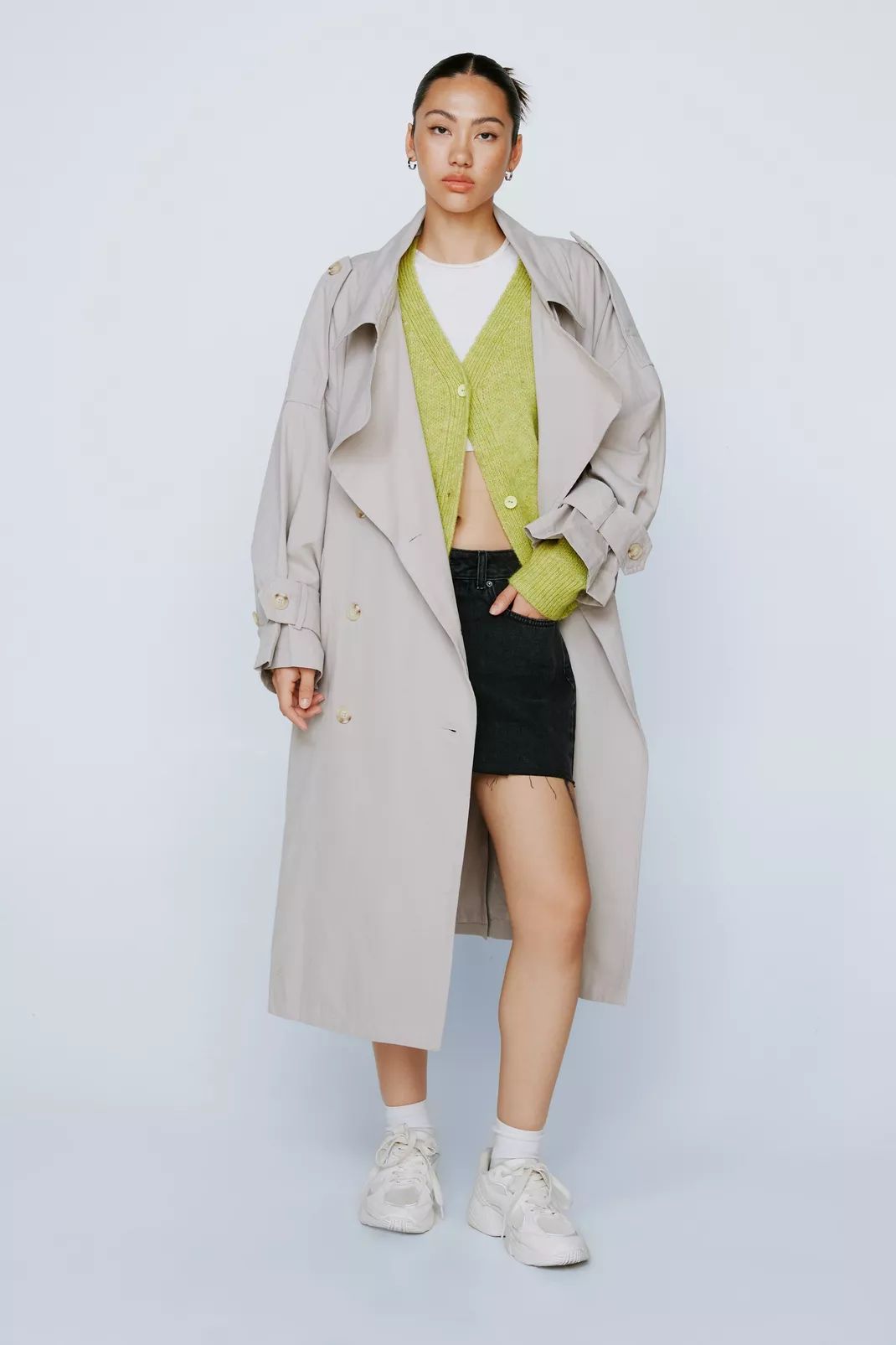 Oversized Longline Trench Coat | Nasty Gal (US)