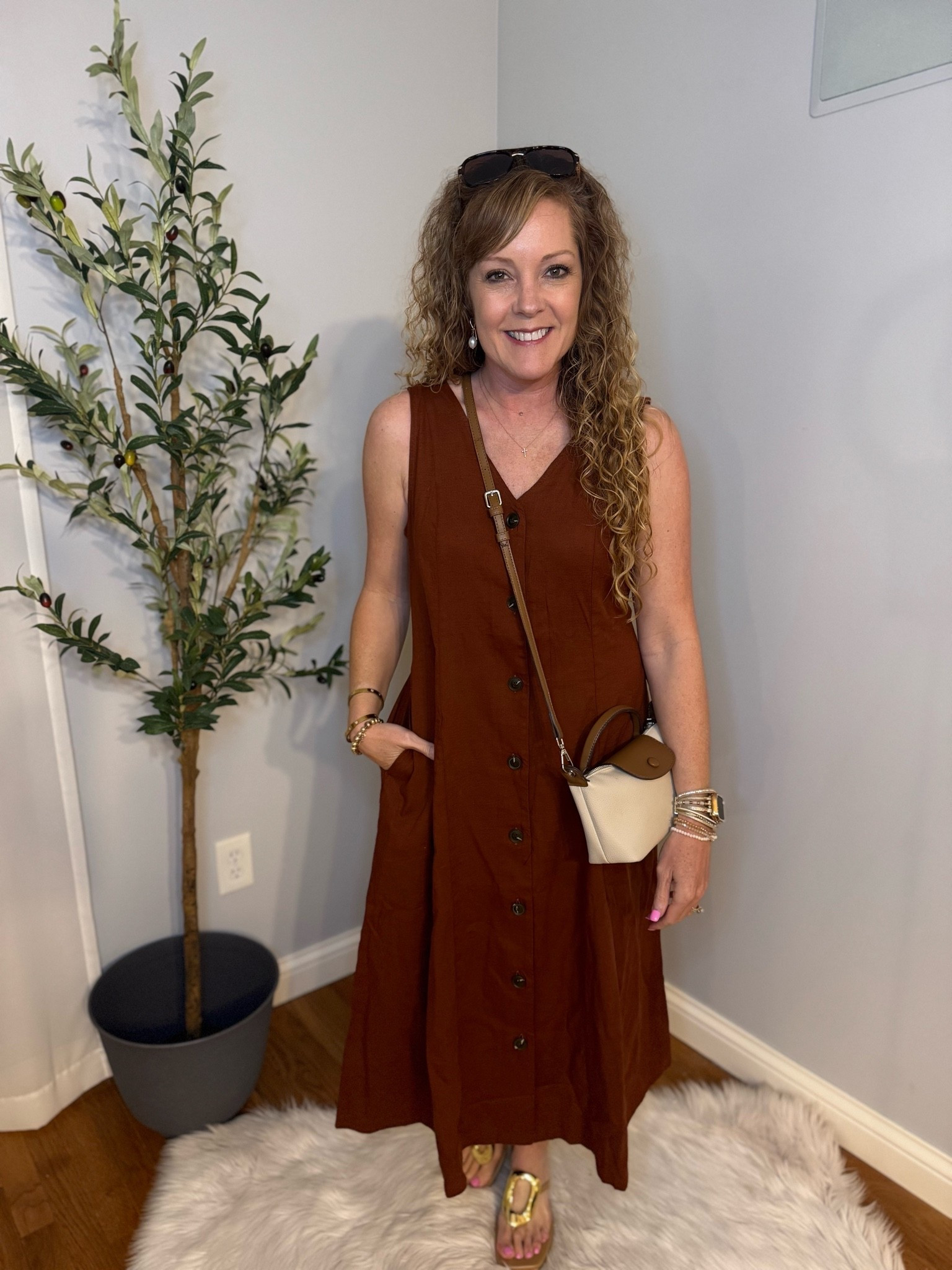 The perfect travel dress from Walmart!✨

Wearing size small but I would say it runs a little bit big so you may want to size down. ￼

Vacation dress, church dress, summer dress, graduation dress, over 40 style, affordable, fashion, Walmart dress 2026, spring dress.

#LTKOver40 #LTKSeasonal #LTKTravel