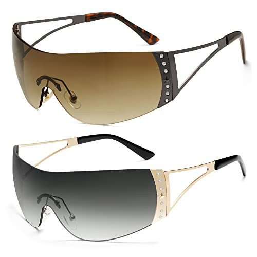 Allarallvr Oversized Y2K Sunglasses For Women Men Trendy Retro Classical Gafas De Sol mujer Sun Glasses AR82147 | Amazon (US)