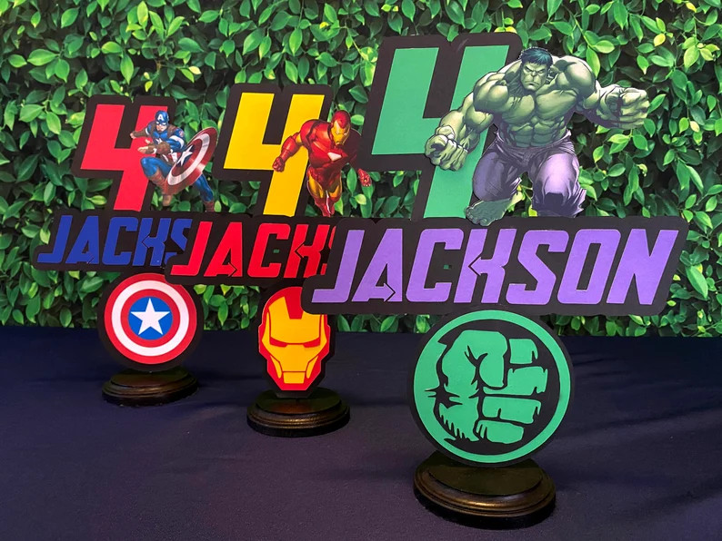 Superhero Centerpiece Hulk Centerpiece Captain America - Etsy | Etsy (US)