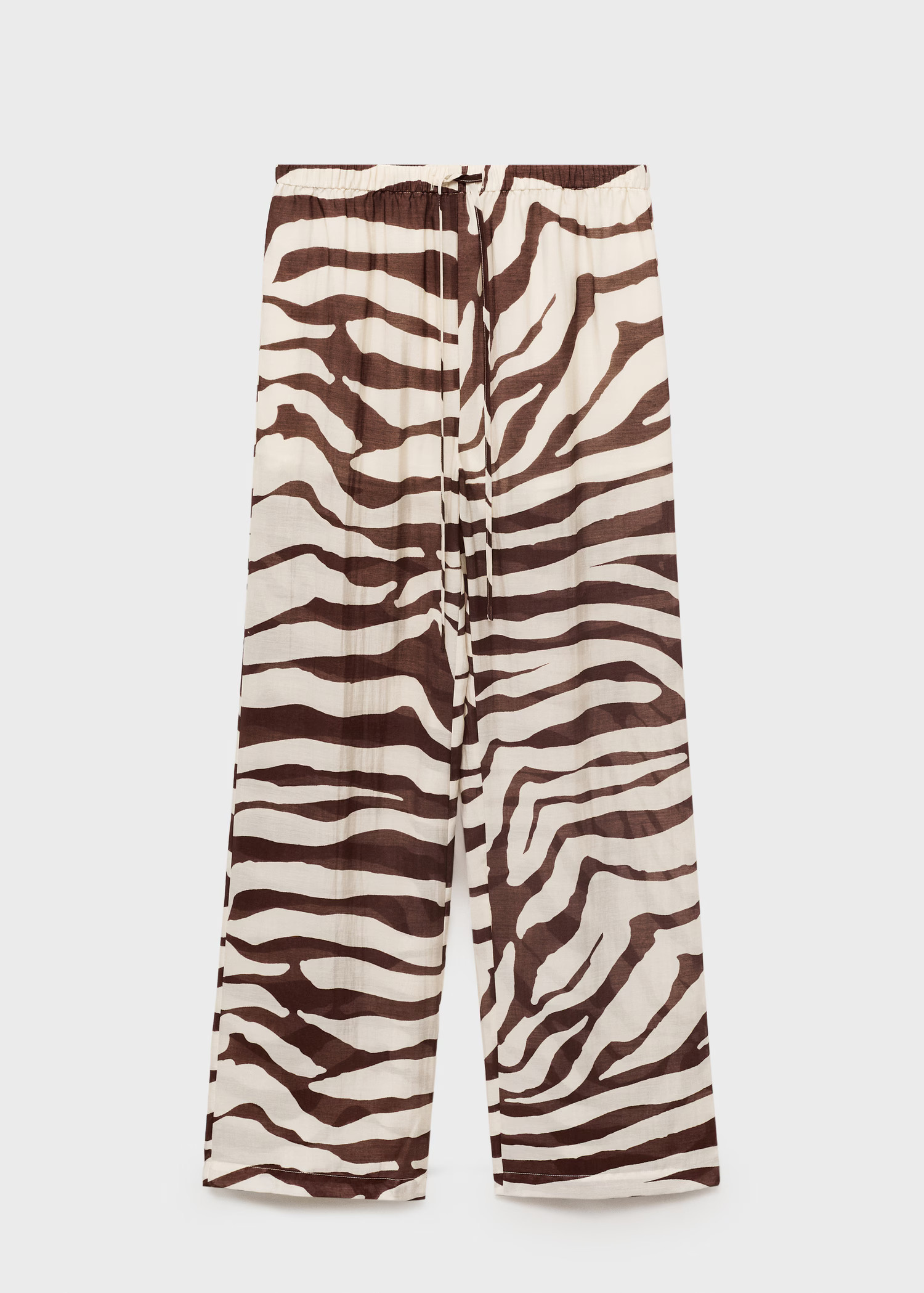 Zebra-print fluid trousers - Women | MANGO United Kingdom | MANGO (UK)