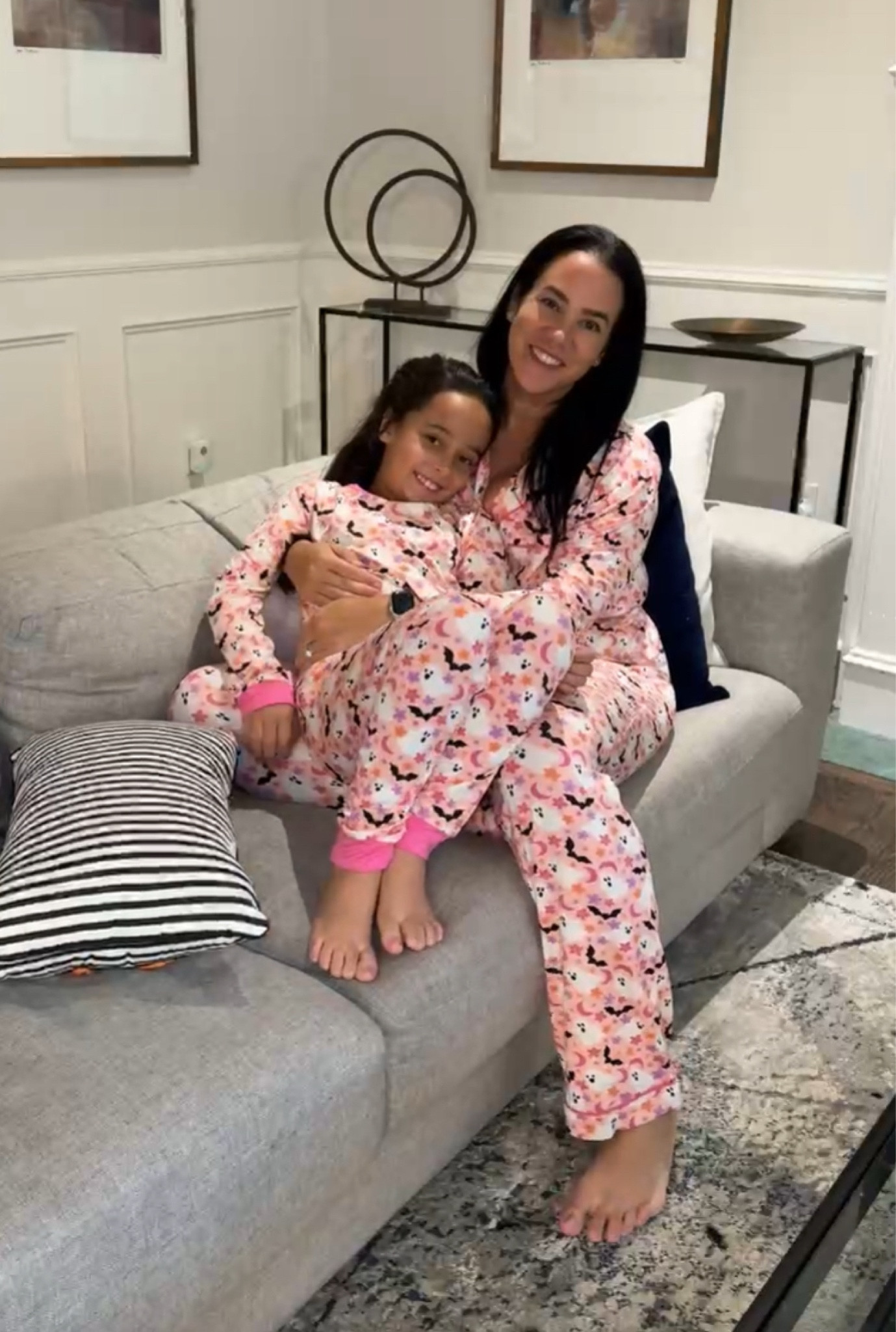 Mommy & Mini matching pyjamas
Matching sleep wear
Mother / daughter outfit ideas 

Girly Ghosts Bamboo PJ Top
Fabric has stretch, relaxed fit
Collared button down v-neckline with long sleeves and functional pocket
Pair this Top with the matching bottoms, pants or shorts!
Unlined
Size small from shoulder to hem: 22"
Ultra-soft and gets softer with each wash
Bamboo fiber is breathable, moisture-wicking, temperature regulating and cooling for your best sleep!

Ultra-soft, durable bamboo Pajama pants
Fabric has stretch, relaxed fit
Elastic waistband with adjustable drawstring
Pair these pants with the matching top!
Unlined
Size small inseam: 30"
Ultra-soft and gets softer with each wash
Bamboo fiber is breathable, moisture-wicking, temperature regulating and cooling for your best sleep!

Kid's Two Piece Bamboo Pajama Set
Fabric has stretch
Top has crew neckline, long sleeves
Pants have elastic band
Unlined
Size 3T measurement from shoulder to hem: 15"
Size 3T inseam: 15"        
Ultra-soft and gets softer with each wash
Bamboo fiber is breathable, moisture-wicking, temperature regulating and cooling for your best sleep!       

#LTKFamily #LTKSeasonal #LTKHalloween