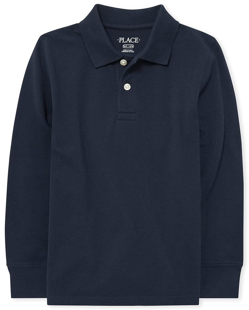The Children's Place boys Long Sleeve Pique Polo | Amazon (US)