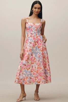 Bardot Lilah Corset Midi Dress | Anthropologie (US)