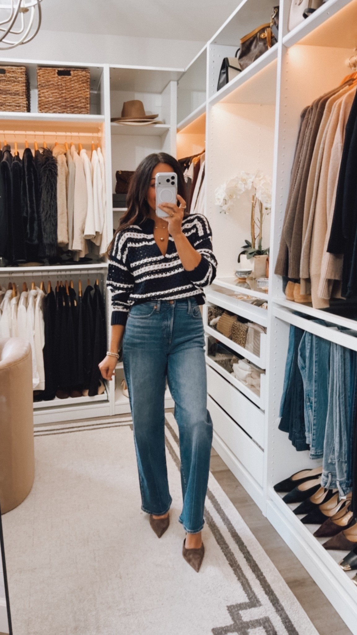 Sweater is soft and comfortable- plus budget friendly! 
I’ve had these jeans for years and still pull for them- great silhouette 
Everything TTS

#LTKOver40 #LTKootd