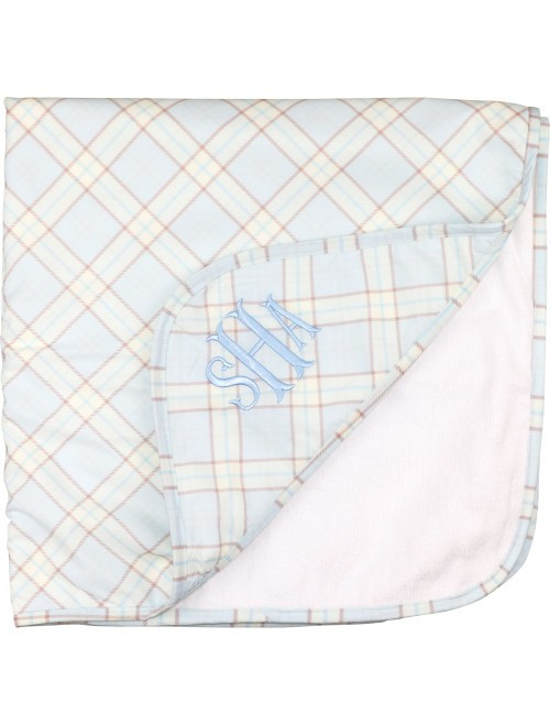 Blue Plaid Hooded Towel | Cecil and Lou