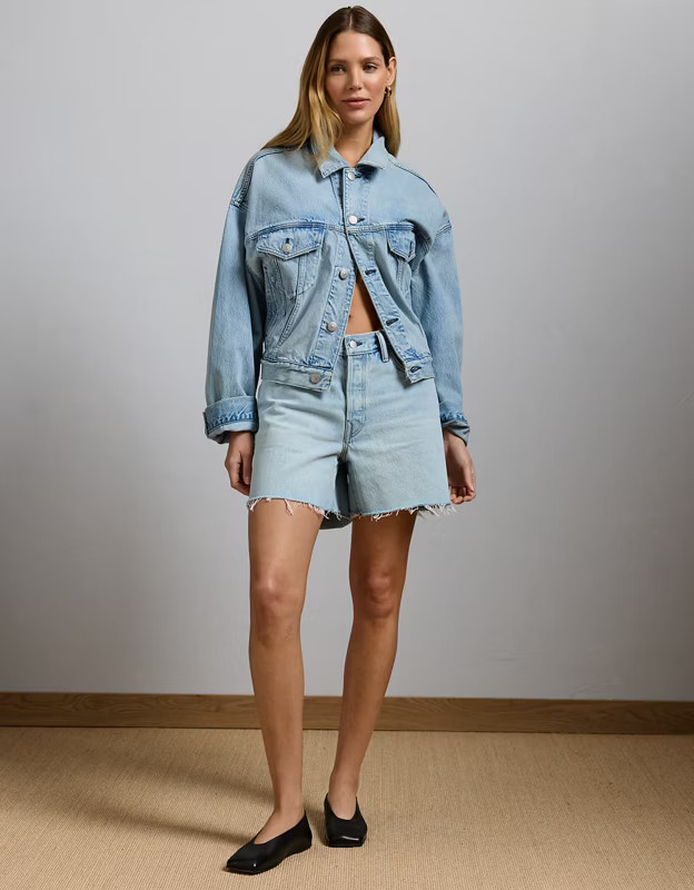 AE77 Premium Baggy Denim Short | American Eagle Outfitters (US & CA)