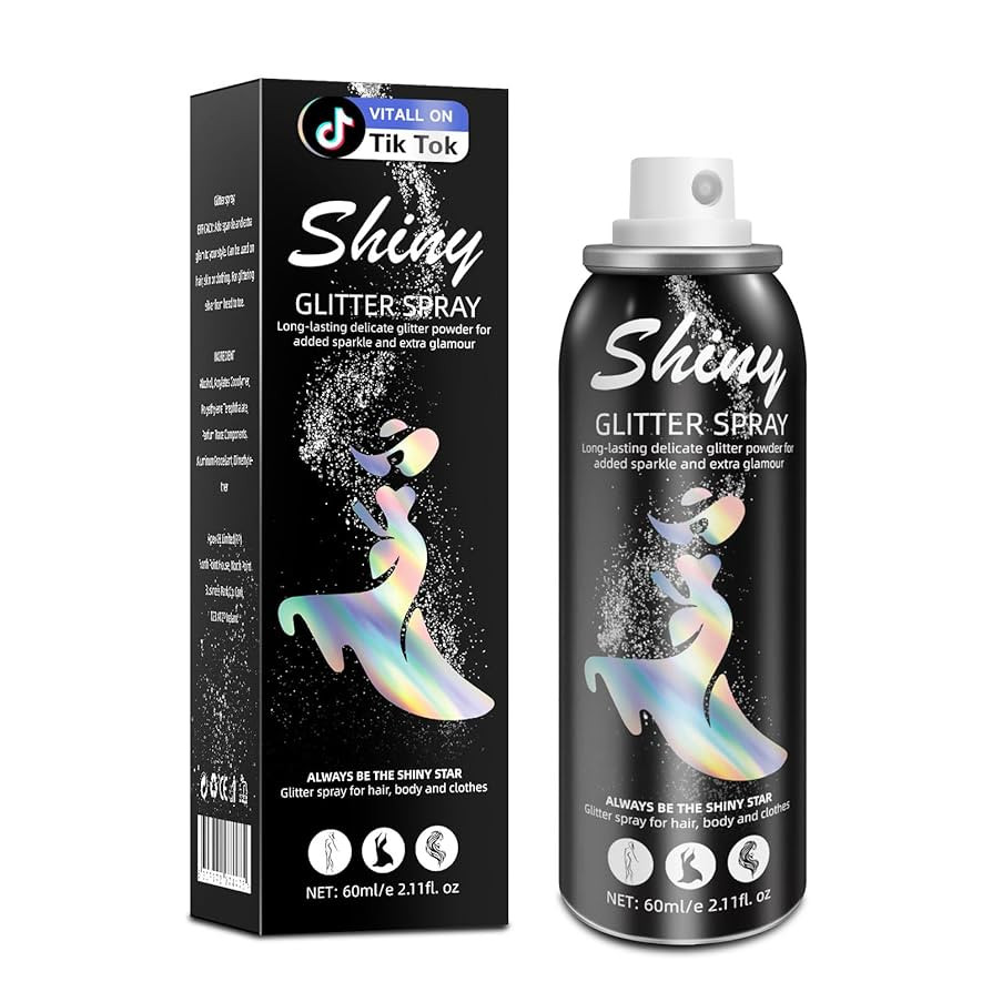 Body Glitter, Body Glitter Spray, Glitter Spray for Hair and Body, Long-Lasting and Quick-Drying ... | Amazon (US)