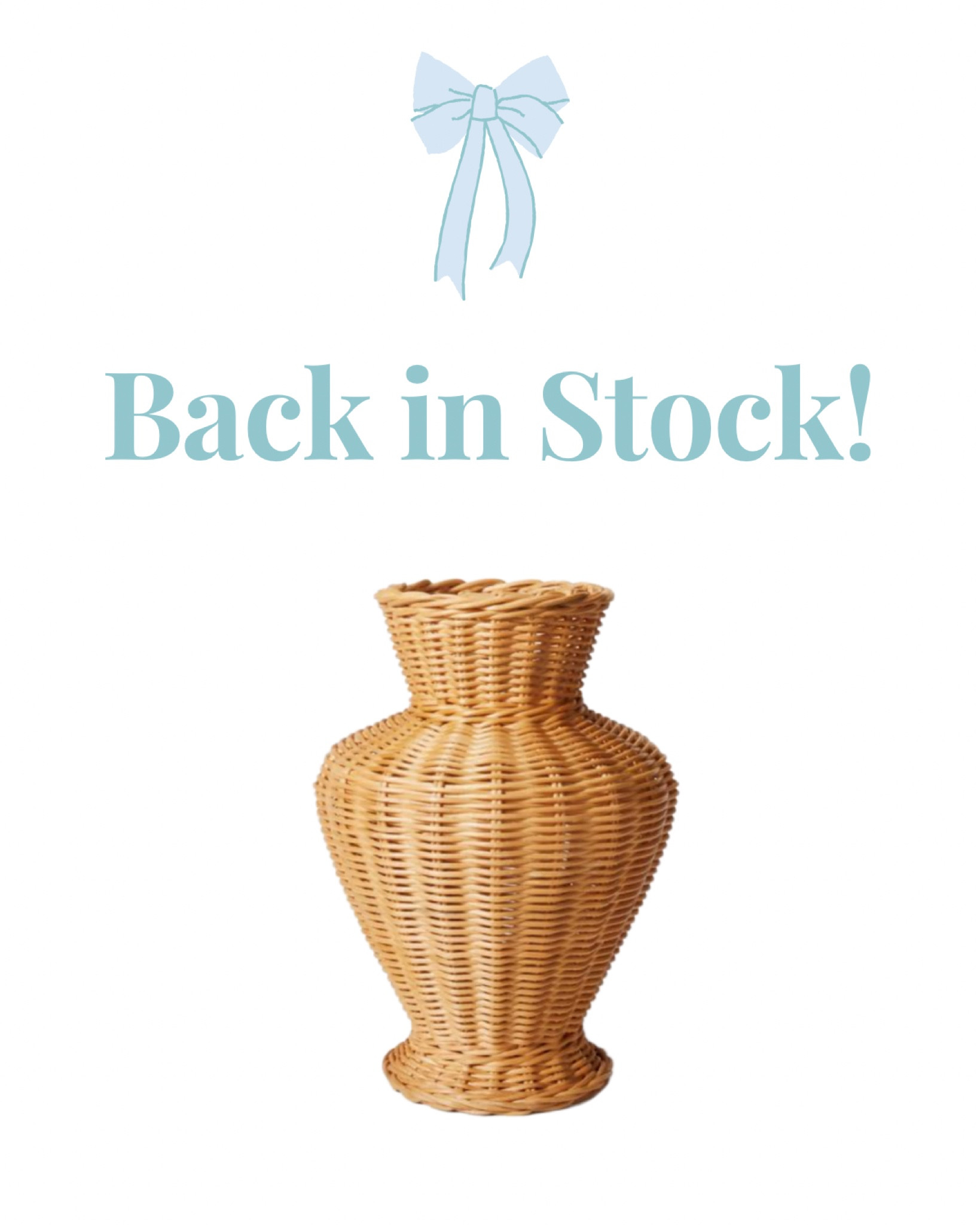 Everyone’s favorite woven rattan vase is back in stock! Don’t miss out this time 😉 #grandmillennial #coastal #southernhome #southerncharm #traditionalhome

#LTKHoliday #LTKhome #LTKSeasonal