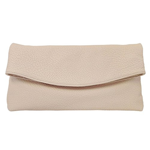 JNB Faux Leather Oversize Foldover Clutch Bag with Zipper Pocket,Tan41: Handbags: Amazon.com | Amazon (US)