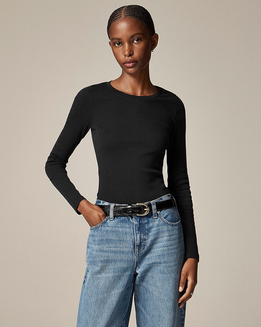 Perfect-fit long-sleeve crewneck T-shirt | J. Crew US