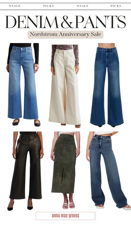 My Denim & Pants picks from Nordstrom Anniversary sale! Stock up on staple pants and jeans. Ranging from denim skirts to wide leg pants & more. 

Wide leg, straight leg, skirts, denim, cropped, leather pants, jeans, women’s pants. 

#LTKStyleTip #LTKxNSale #LTKOver40