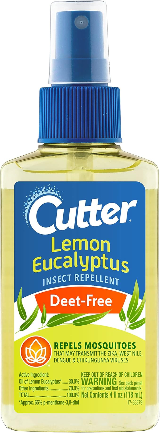 Cutter Lemon Eucalyptus Insect Repellent, No DEET Mosquito Repellent, 4 fl Ounce (Pump Spray) | Amazon (US)