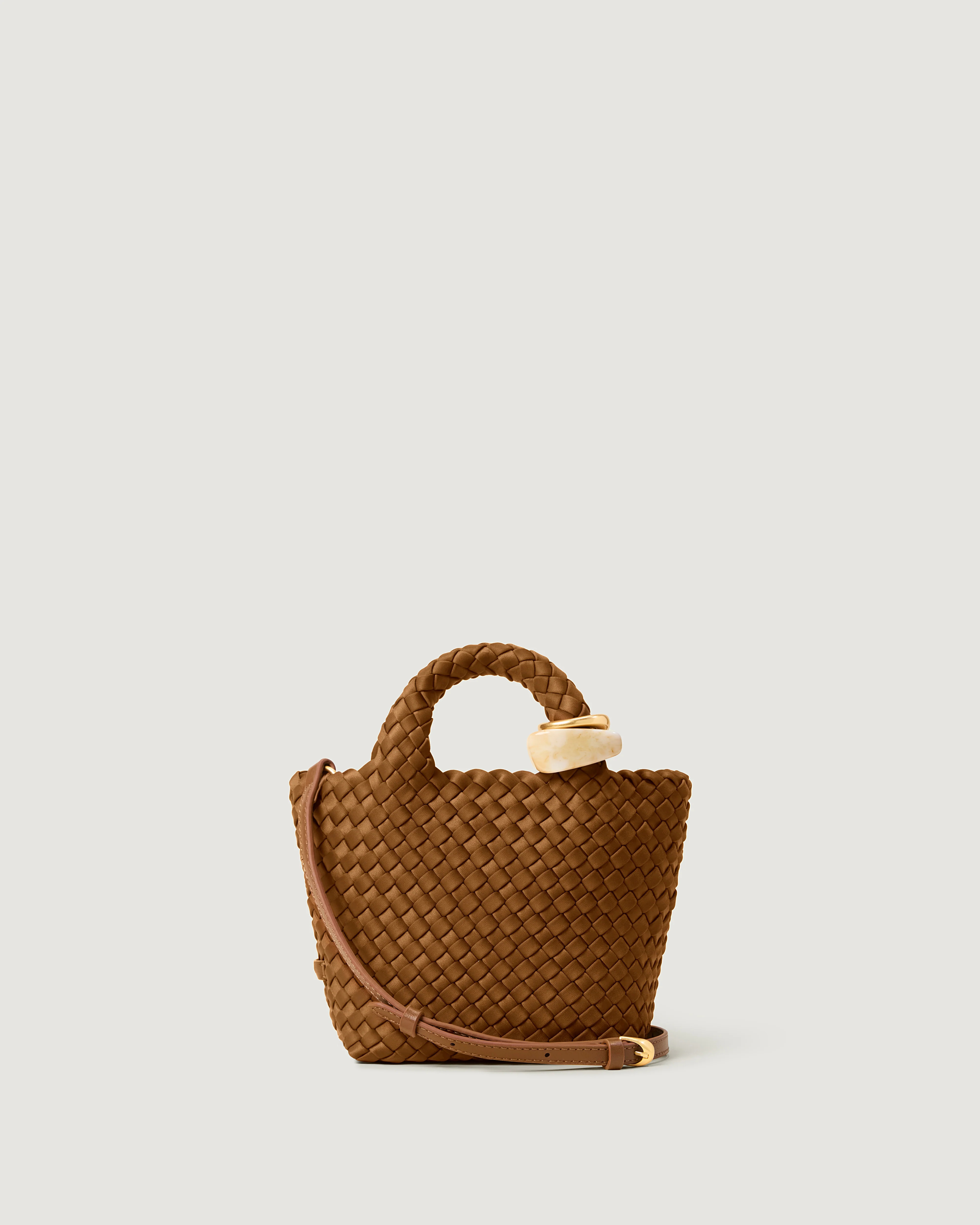 St. Barths Petit Tote Beads | Teak | Naghedi