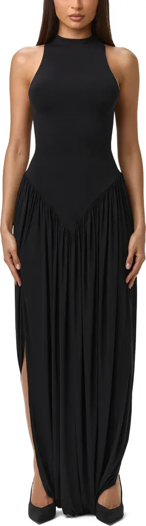 Naked Wardrobe Sleeveless Mock Neck Maxi Dress | Nordstrom | Nordstrom