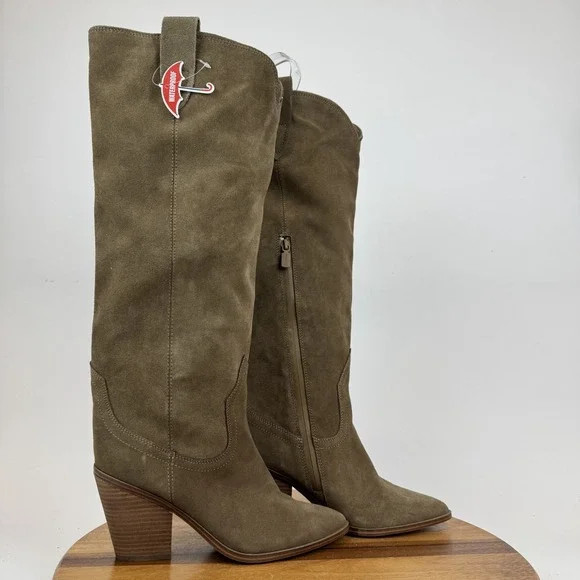 Womens Blondo Wylde Olive Green Suede Tall Heeled Waterproof Boots Size 8.5 M | Poshmark
