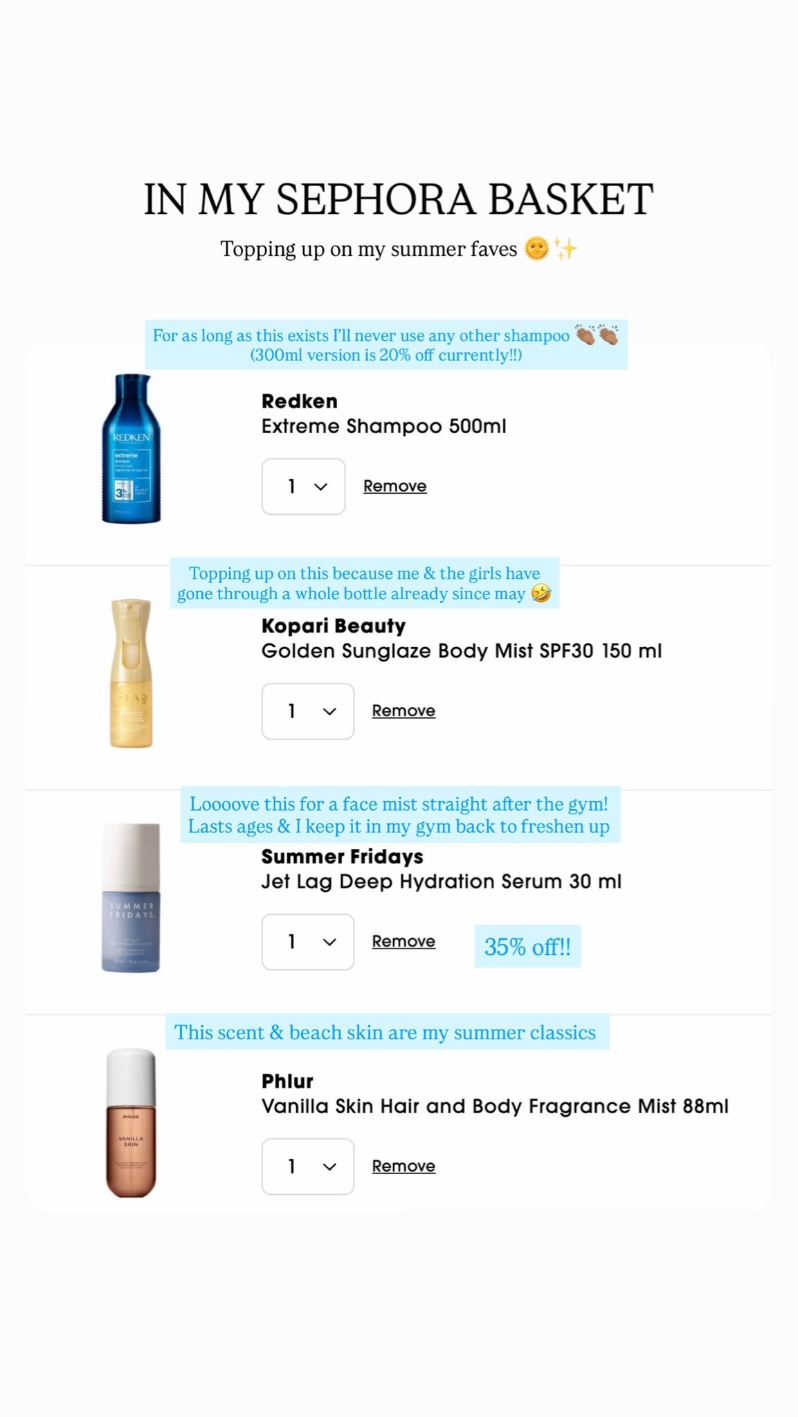 Shop my summer Sephora order with me

#LTKsummer #LTKbeauty #LTKuk