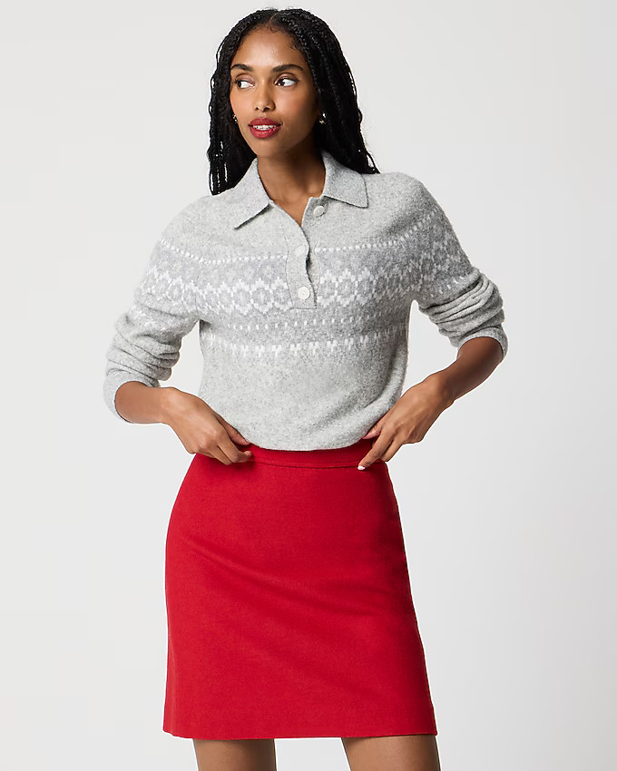 Wool-blend A-line mini skirt | J.Crew Factory