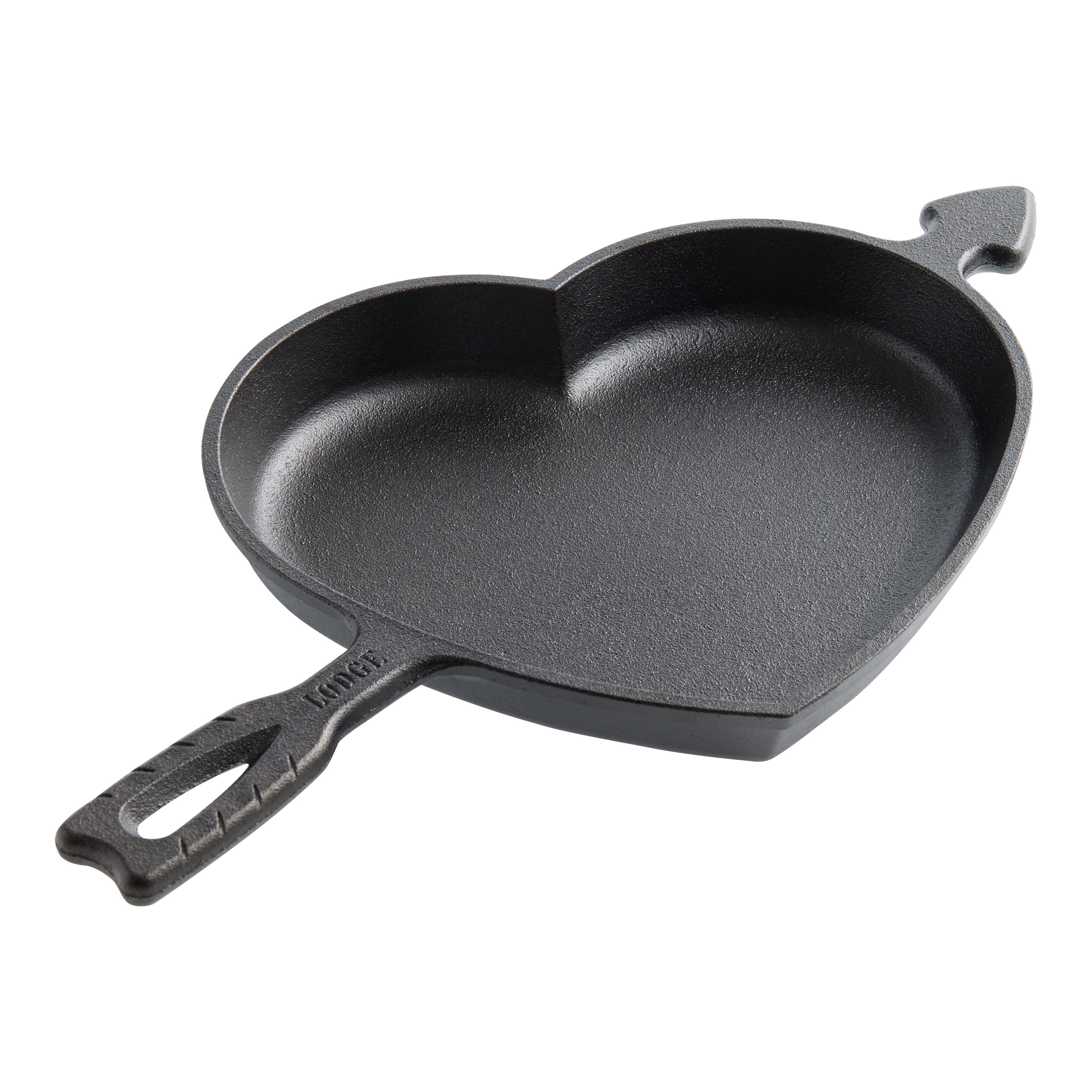 Lodge Cast Iron Heart Shaped Skillet with Arrow Handle | World Market