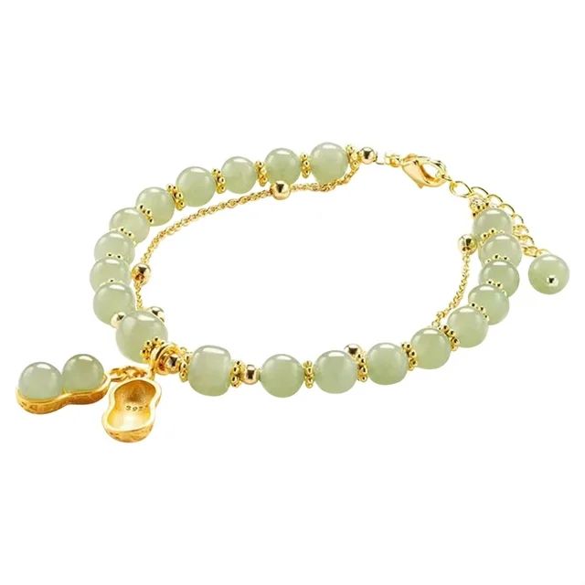 fimkaul Women's Bracelets Girls Hetian Jade Antique Light Luxury Imitation Natural Pearl Transfer... | Walmart (US)