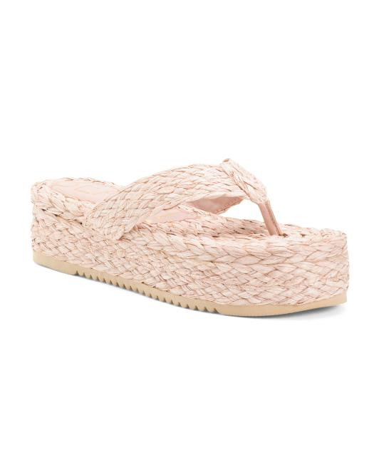 Raffia Sailor Thong Sandals | TJ Maxx