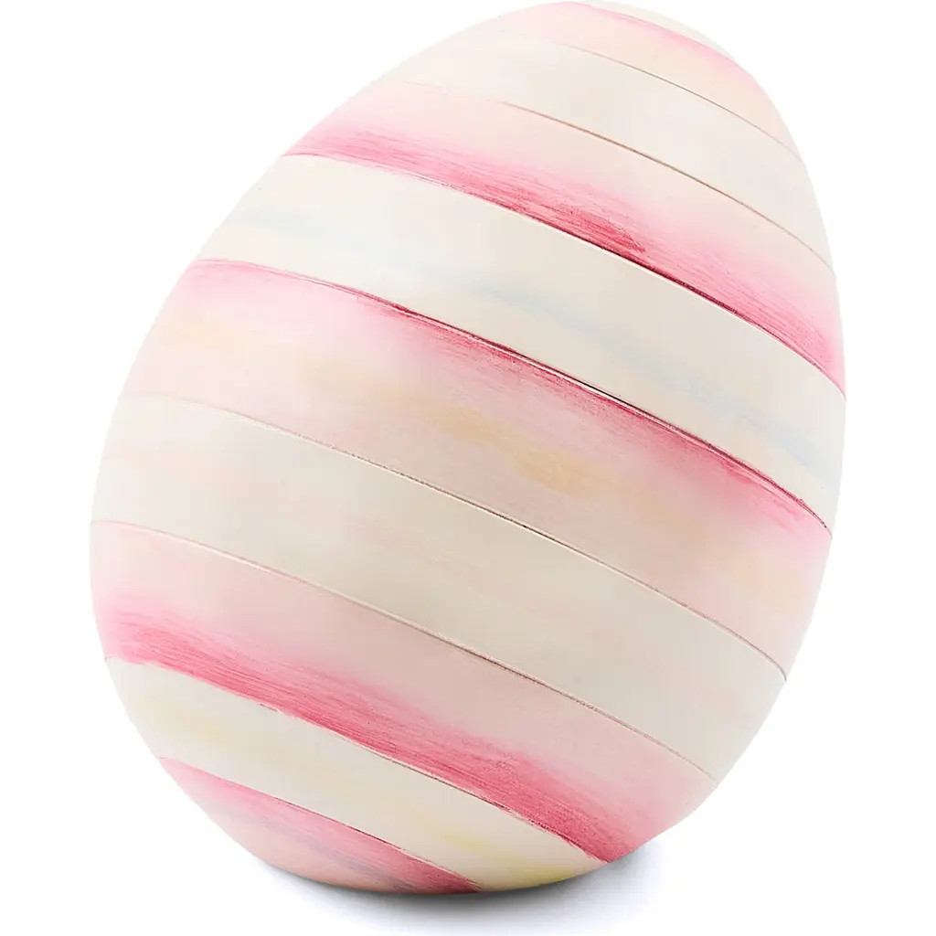 MACKENZIE CHILDS Bubblegum Stripe Mini Egg in Pink at Nordstrom | Nordstrom