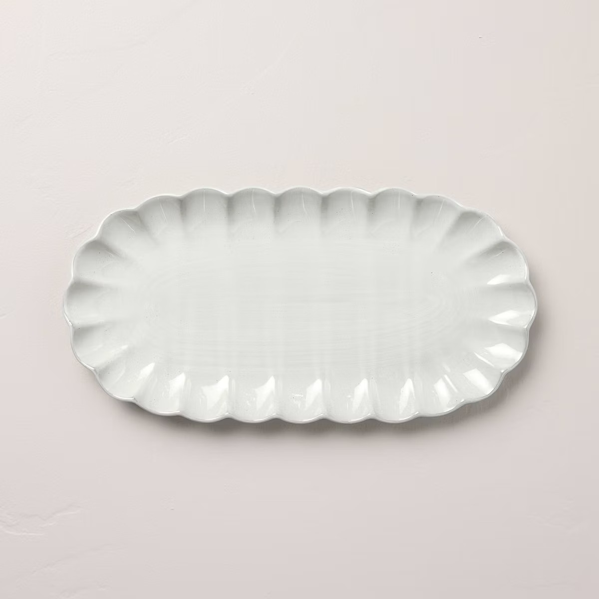Scallop Stoneware Serving Tray Cream - Hearth & Hand™ with Magnolia | Target