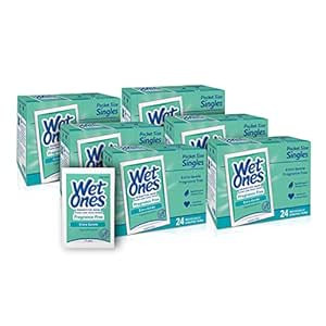 Wet Ones Hand and Face Wipes Singles, Unscented Wipes for Sensitive Skin | Individual Wipes, Ha... | Amazon (US)